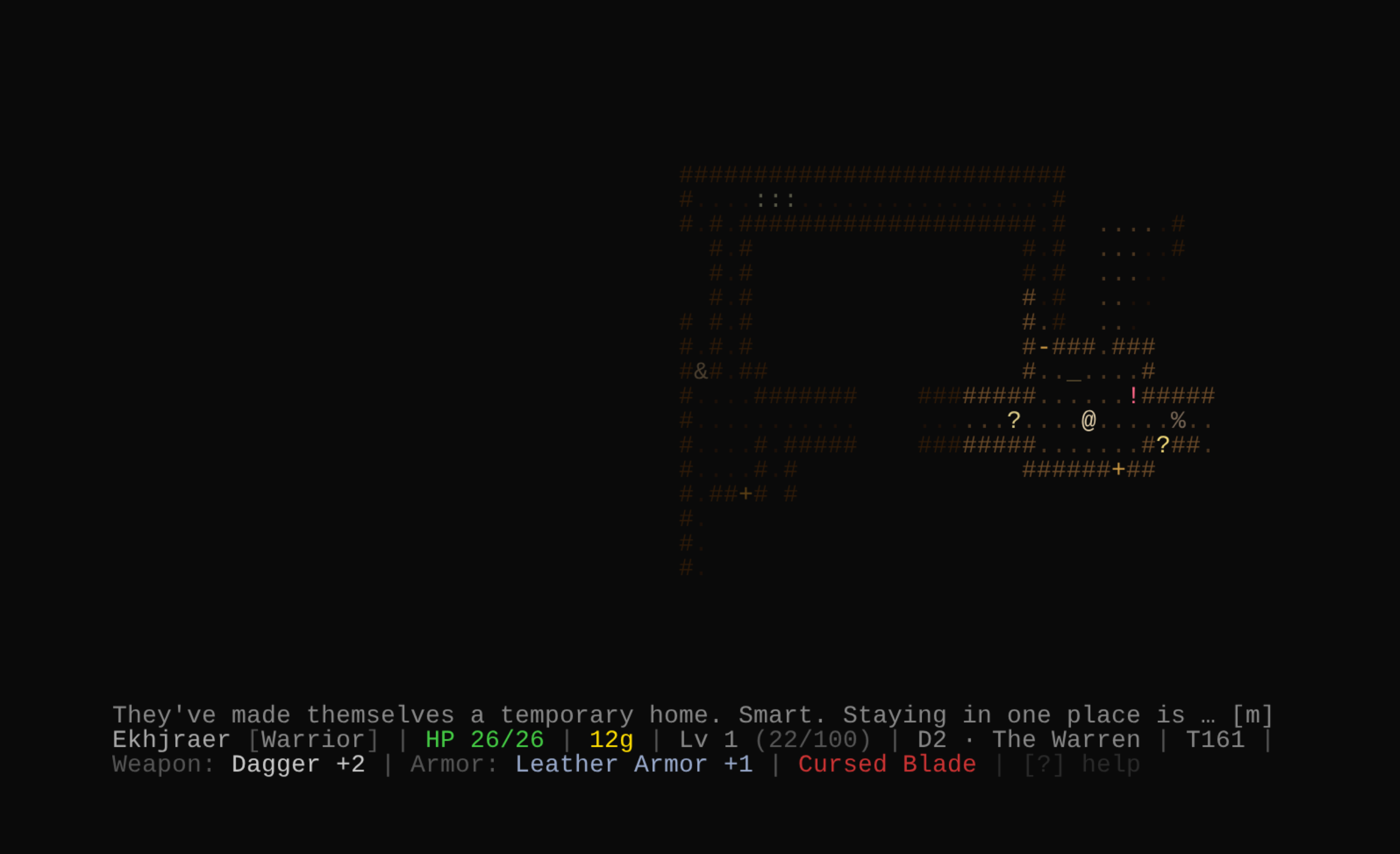 Delve roguelike — combat