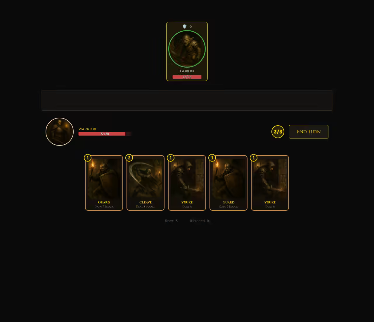 Combat screen